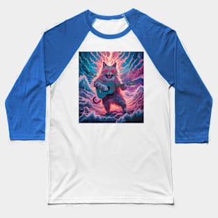 Jesus cat playing guitar Baseball T-Shirt